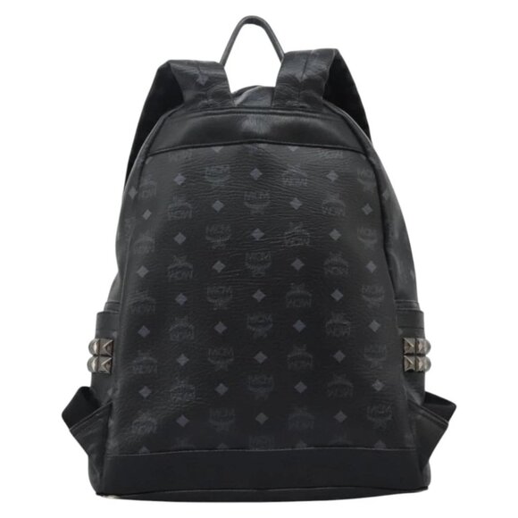 MCM Vicetos Logogram Backpack PVC Black Auth - Picture 4 of 15